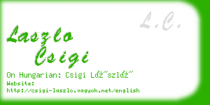 laszlo csigi business card